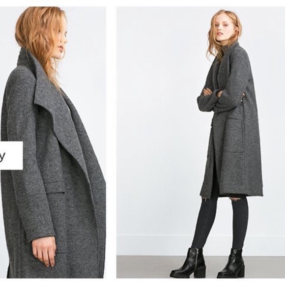 Zara Jackets & Blazers - Zara - Lapel Wool Coat